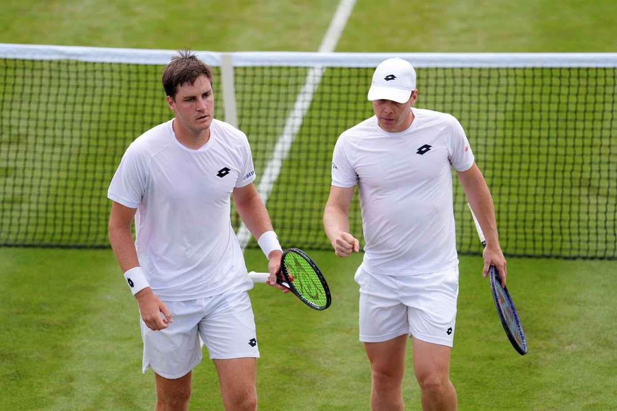 Henry Patten and Harri Heliovaara during their Wimbledon run
