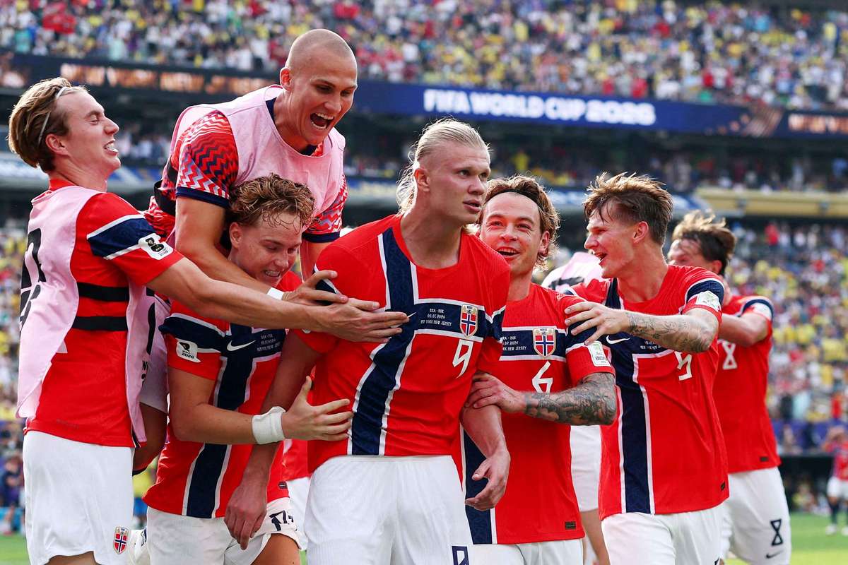 Haaland double fires Norway past Brazil into last eight