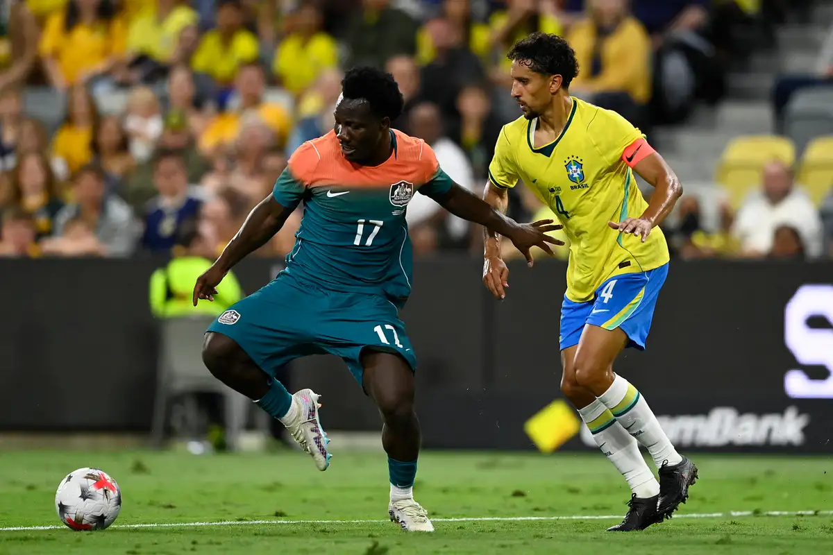 Brazil score at the death to deny Socceroos famous win after Irankunda stunner