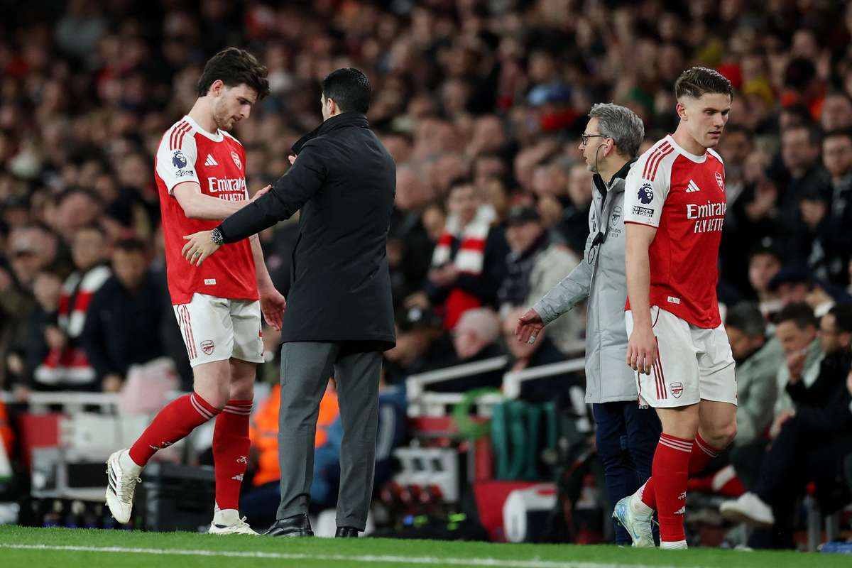 Arsenal provide Declan Rice injury update after Chelsea sub ...