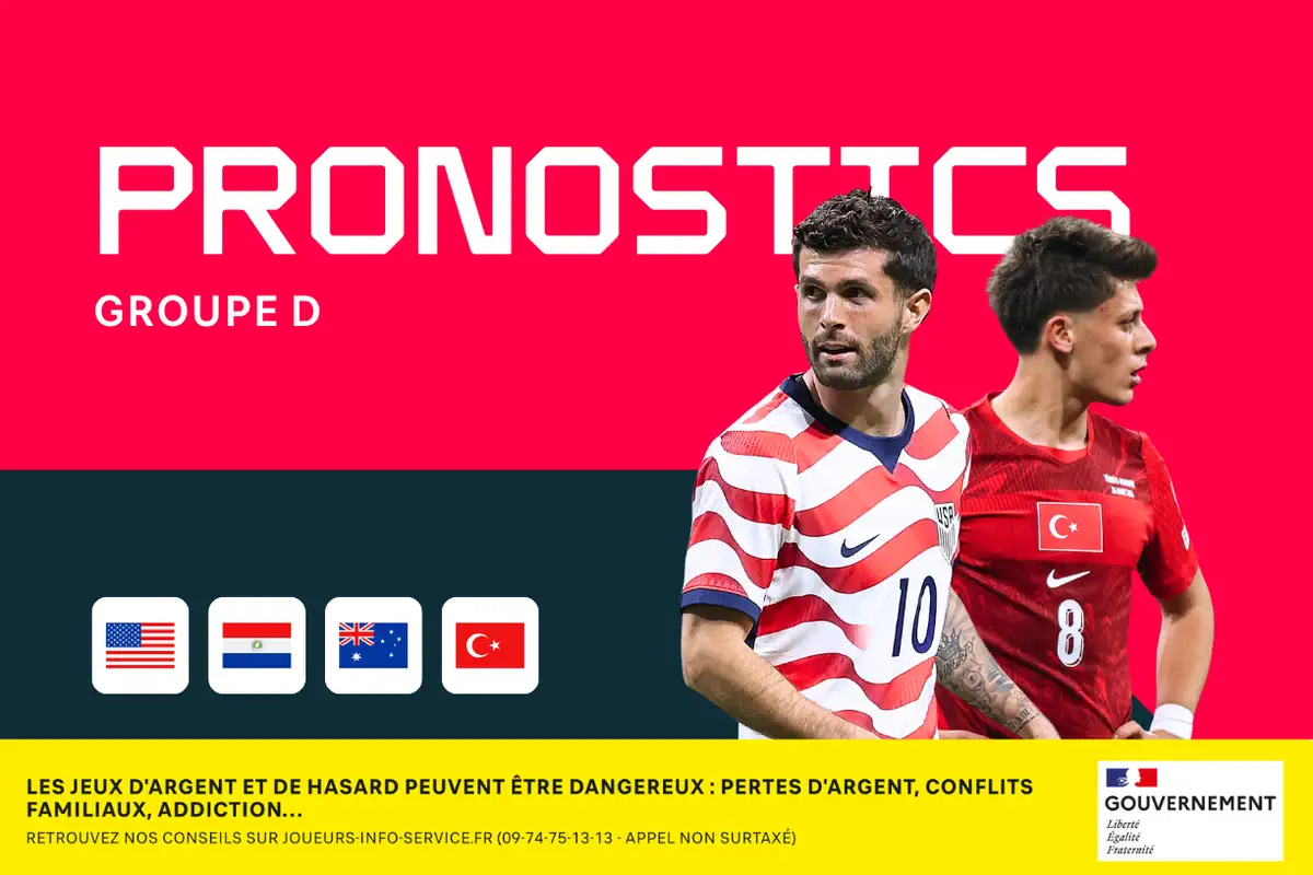 Coupe du monde 2026 : pronostics, meilleurs paris et cotes (Groupe D)