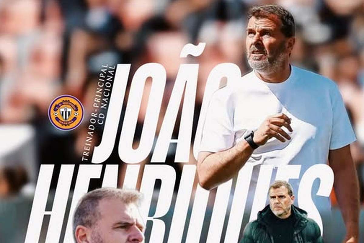 João Henriques é o novo treinador do Nacional para a sequência da temporada