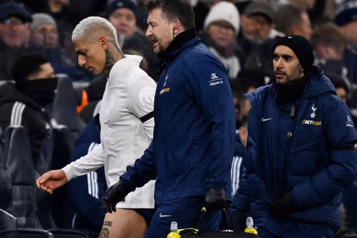 Tottenham's Richarlison picked up the hamstring injury during their FA Cup loss to Aston Villa last weekend