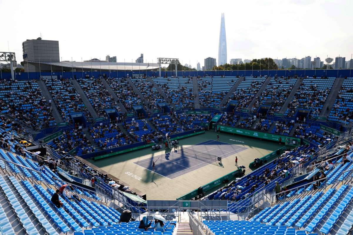 An athlete competes in a top-tier WTA match