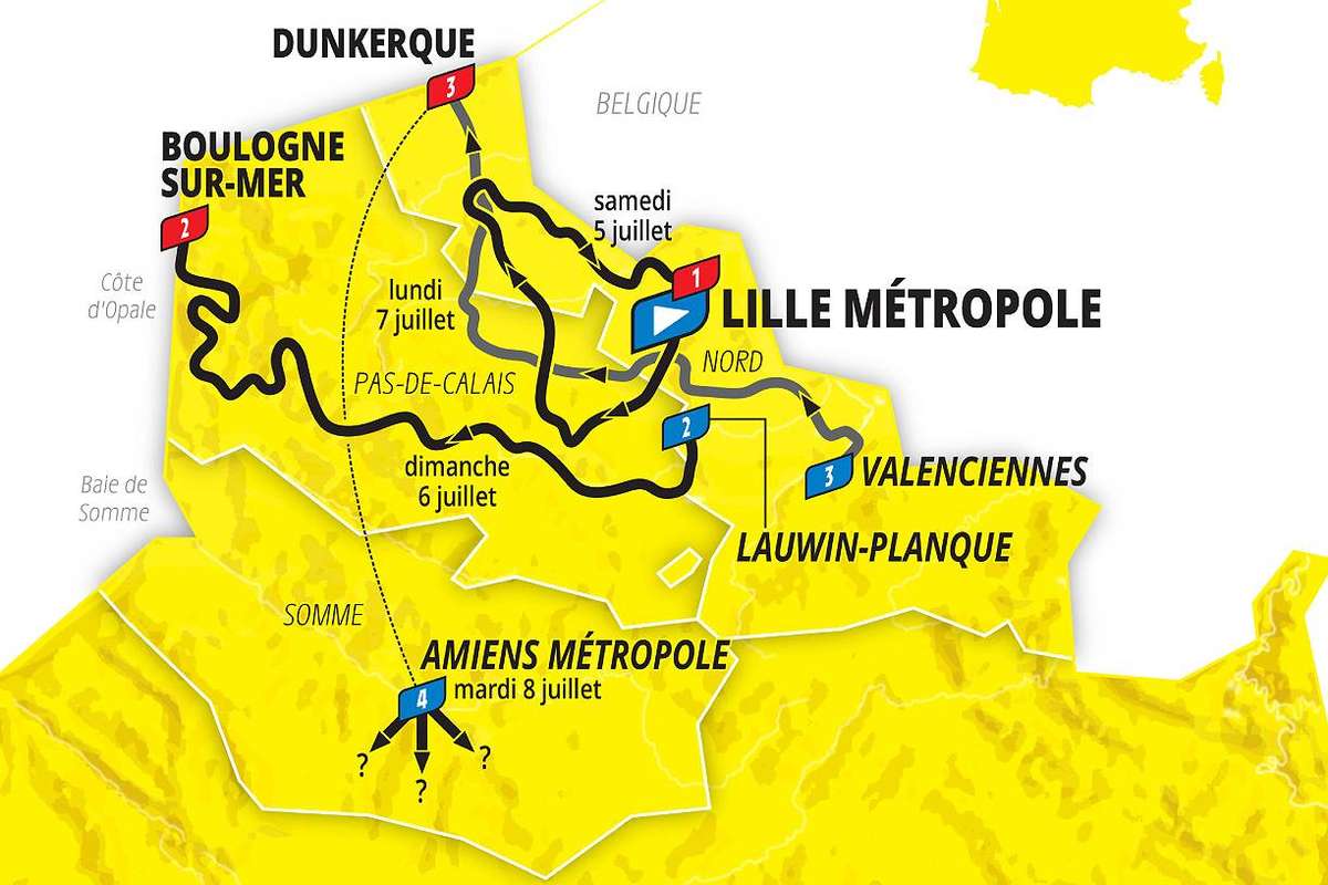 ASO a dévoilé les contours des trois premières étapes du Tour de France