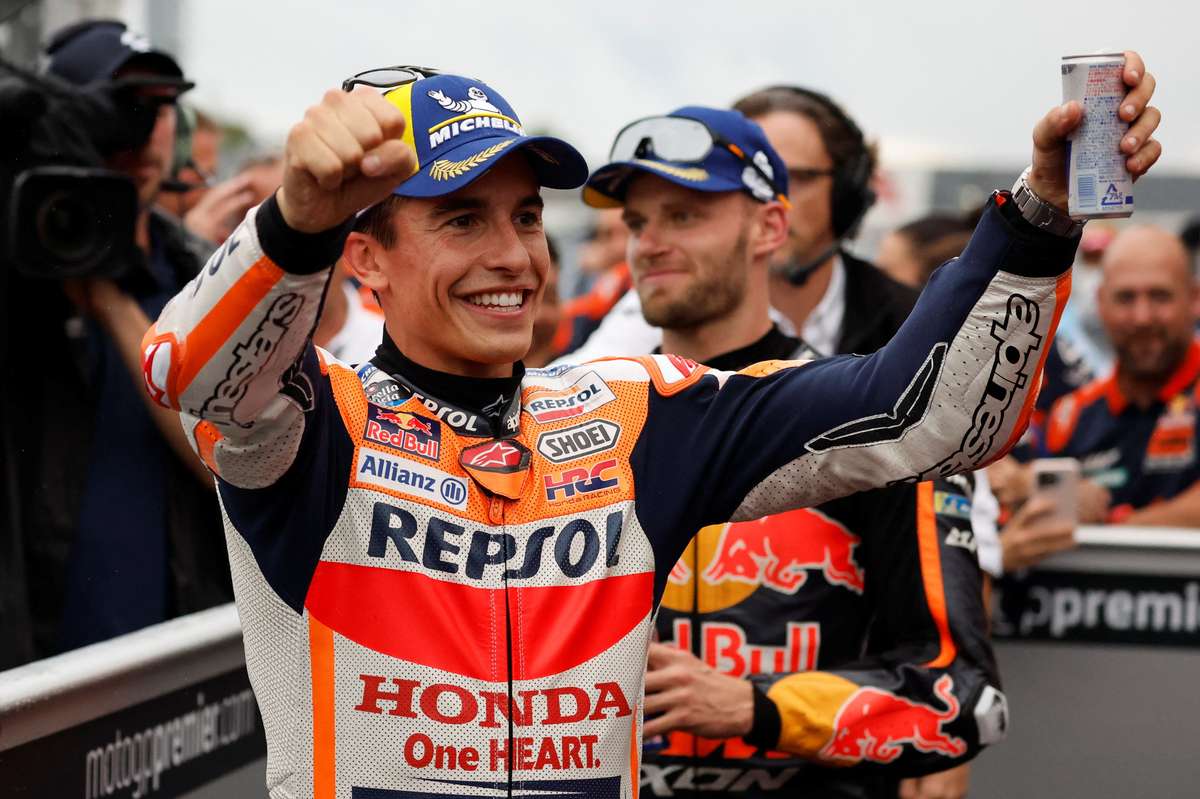 Honda's Marquez takes first pole in three years at wet Japanese GP ...