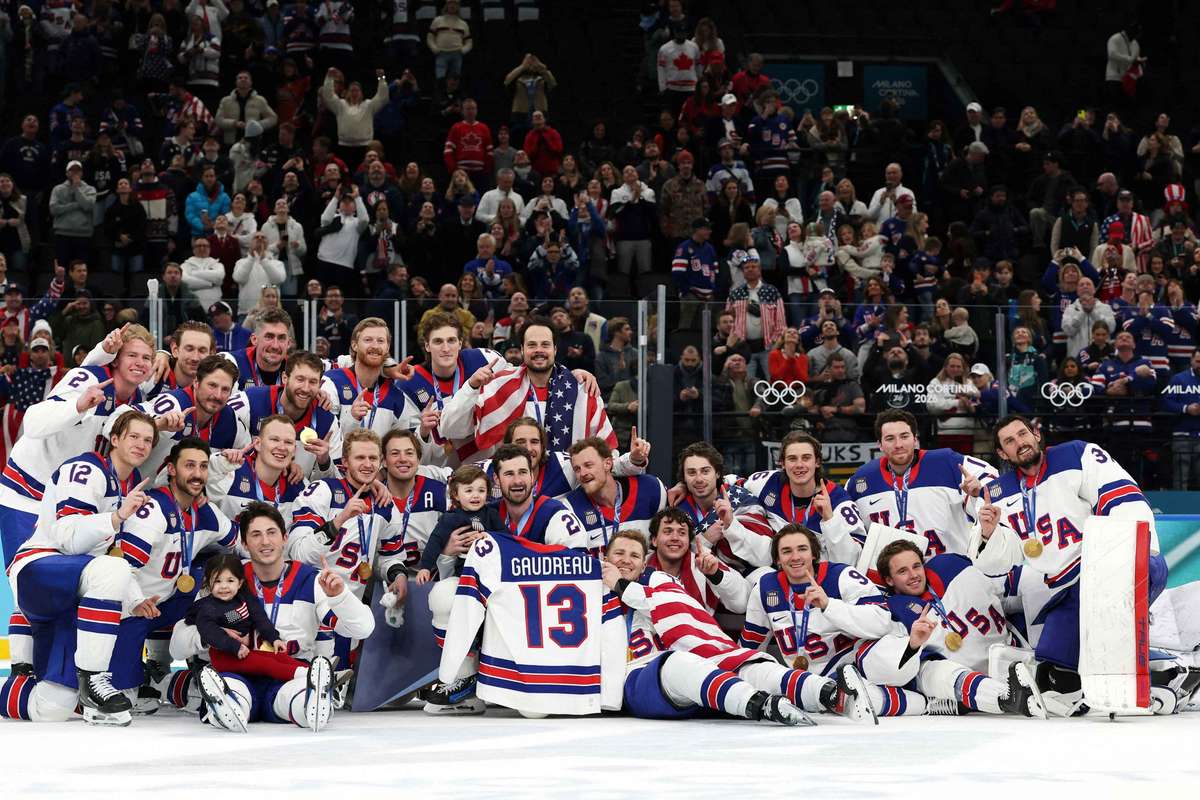 Team USA pay tribute to late teammate Gaudreau after winning Olympic gold against Canada | Flashscore.com