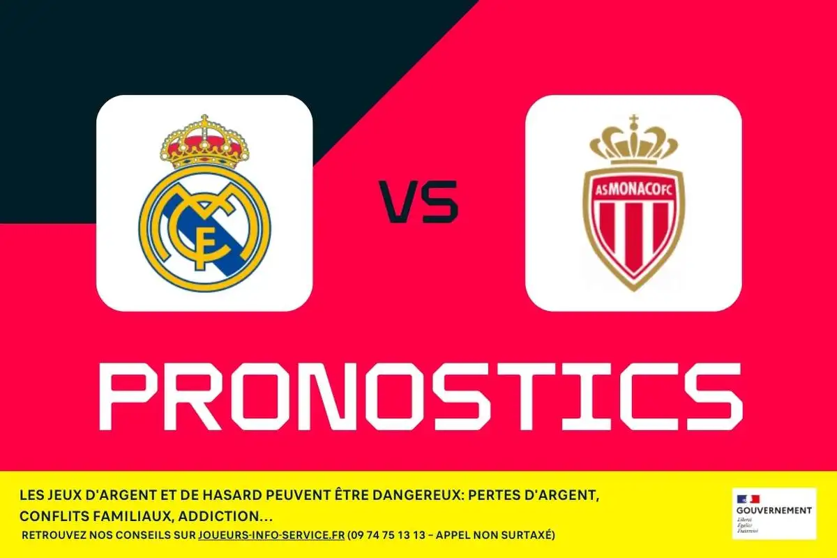 Real Madrid - AS Monaco : Pronostics, meilleurs paris et cotes (Ligue des champions)