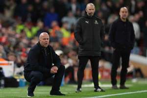 Arne Slot watches on