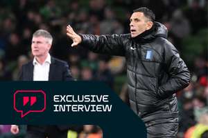 Gustavo Poyet during his time as manager of the Greek national team