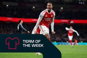 Arsenal's Gabriel celebrates