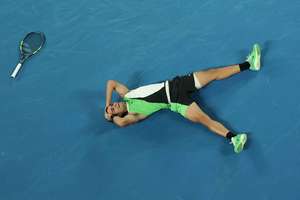 Carlos Alcaraz celebrates