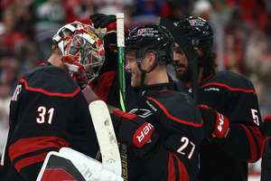 Frederik Andersen and Nikolaj Ehlers have been outstanding for Carolina in the Stanley Cup playoffs