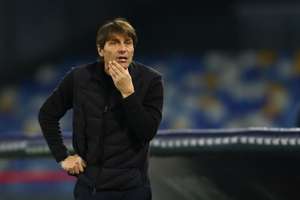 Napoli coach Antonio Conte during their win over Fiorentina