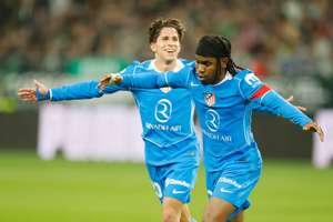 Ademola Lookman celebrates