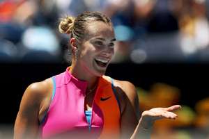 Sabalenka celebrates quarter-final win
