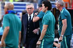 Carlo Ancelotti on the touchline during the 1-1 draw