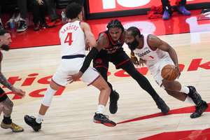 James Harden played a key role in the LA Clippers' win in the NBA on Friday.