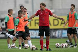 Jan Urban in his first role as a head coach at Legia