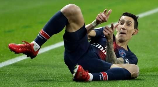 Angel Di Maria (Paris SG) ghi bàn từ quả đá phạt đưa bóng vào góc phải phía trên. Một cú sút tuyệt vời!