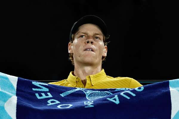 Sinner celebrates win