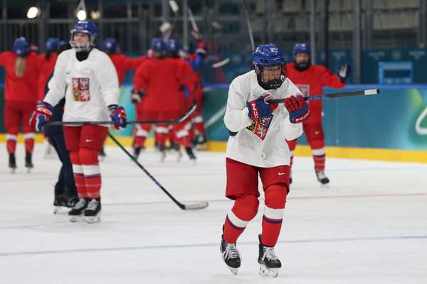 Aneta Tejralova of Czech Republic in action during training