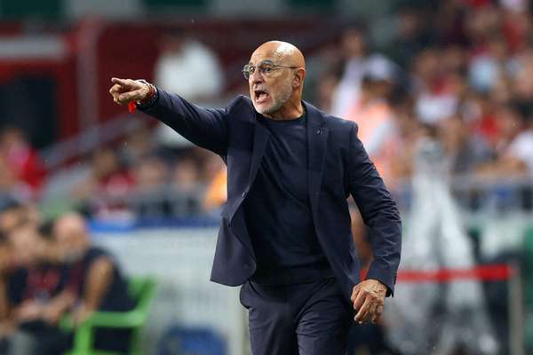 Spain coach Luis de la Fuente during a World Cup qualifier with Turkey