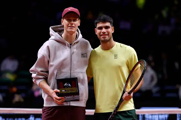 Sinner and Alcaraz after the match