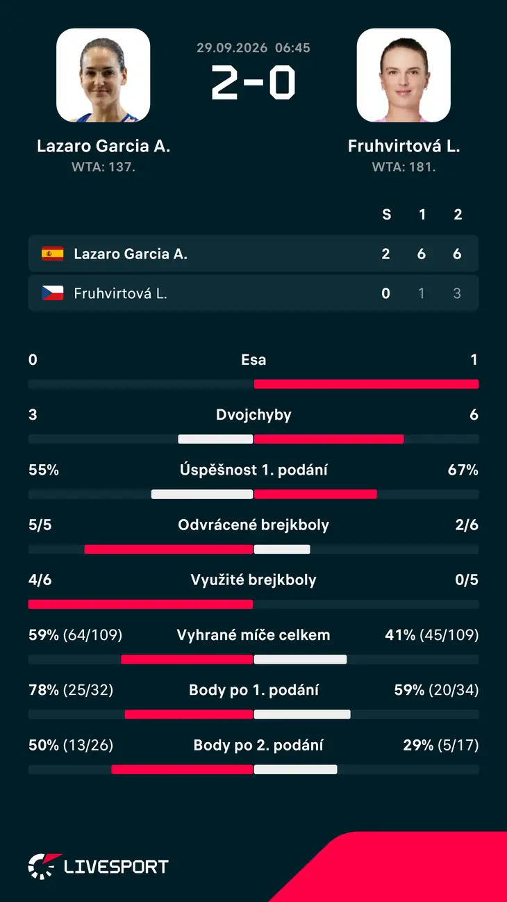 Statistiky zápasu.