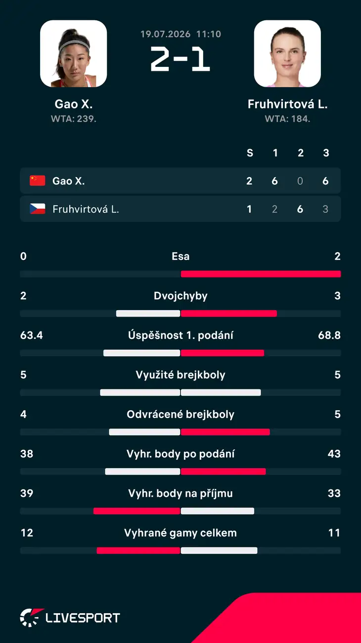 Statistiky zápasu.