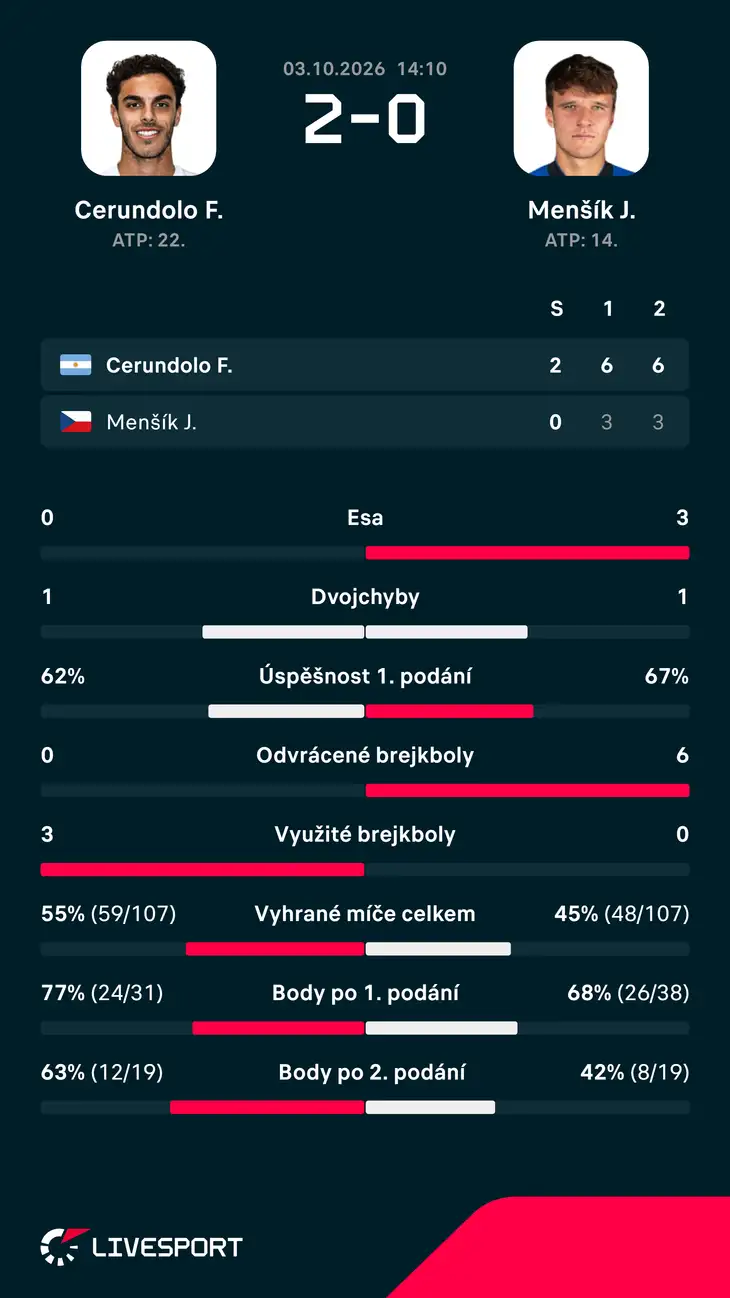 Statistiky zápasu.