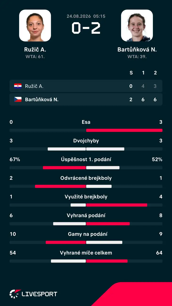 Statistiky zápasu.