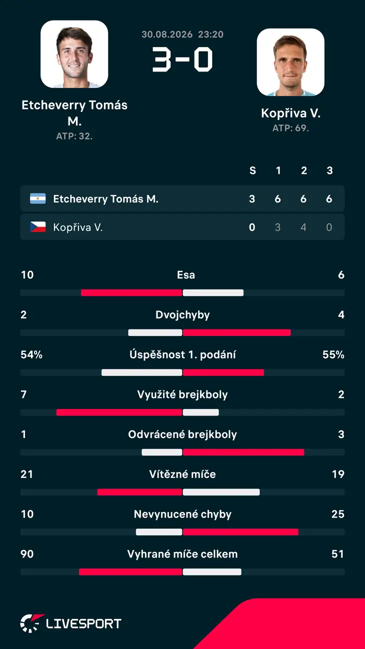 Statistiky zápasu.