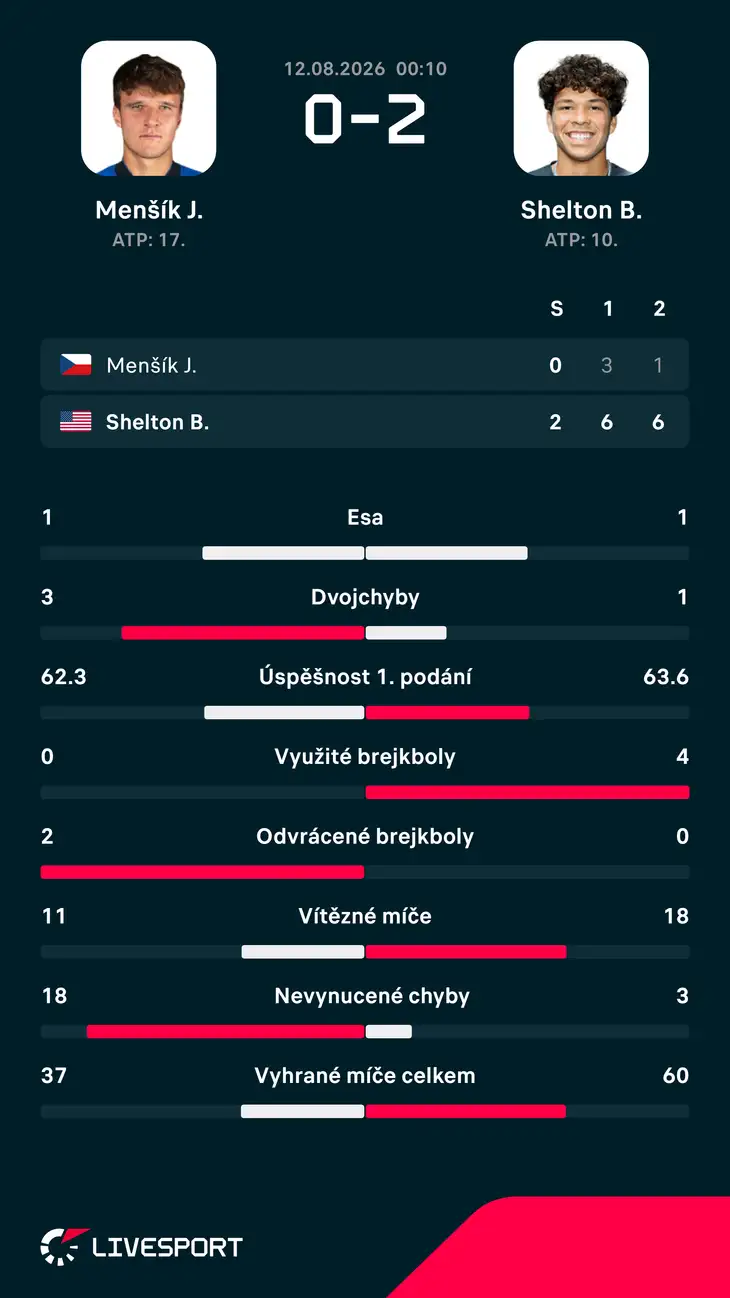Statistiky zápasu.