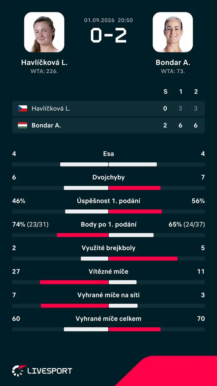 Statistiky zápasu.
