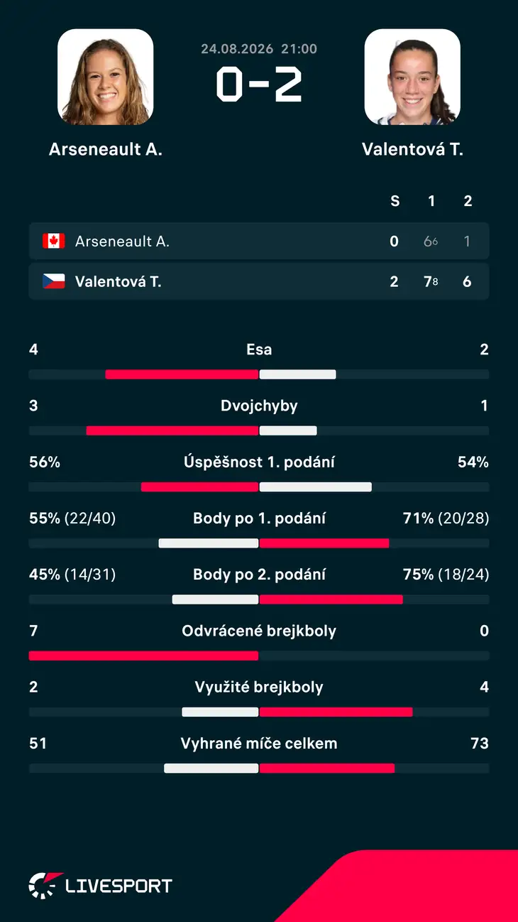 Statistiky zápasu.