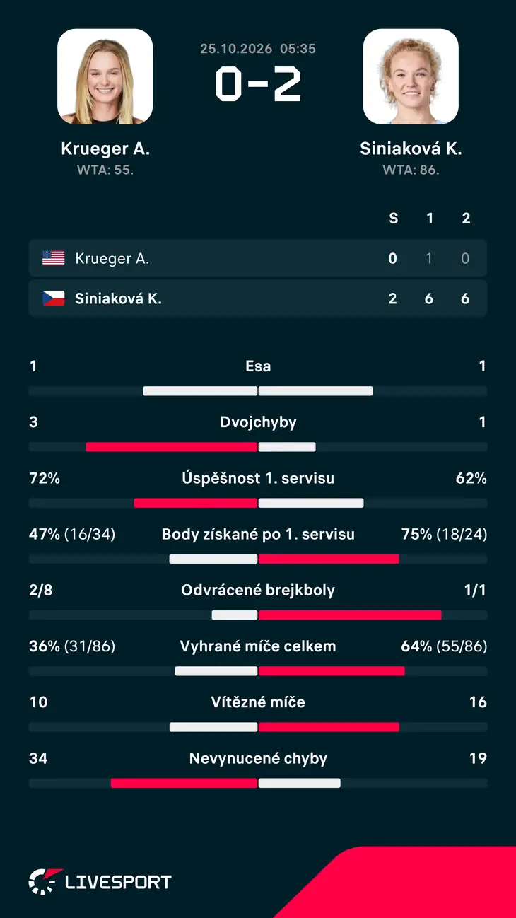 Statistiky zápasu.