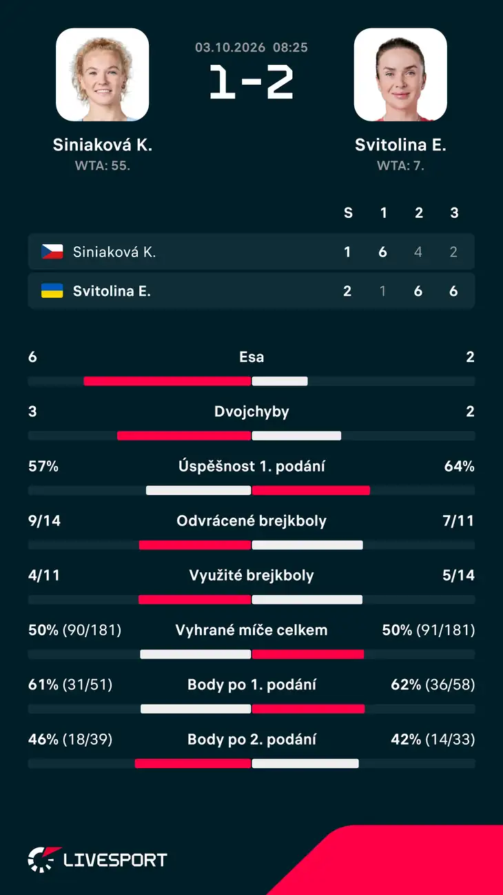 Statistiky zápasu.