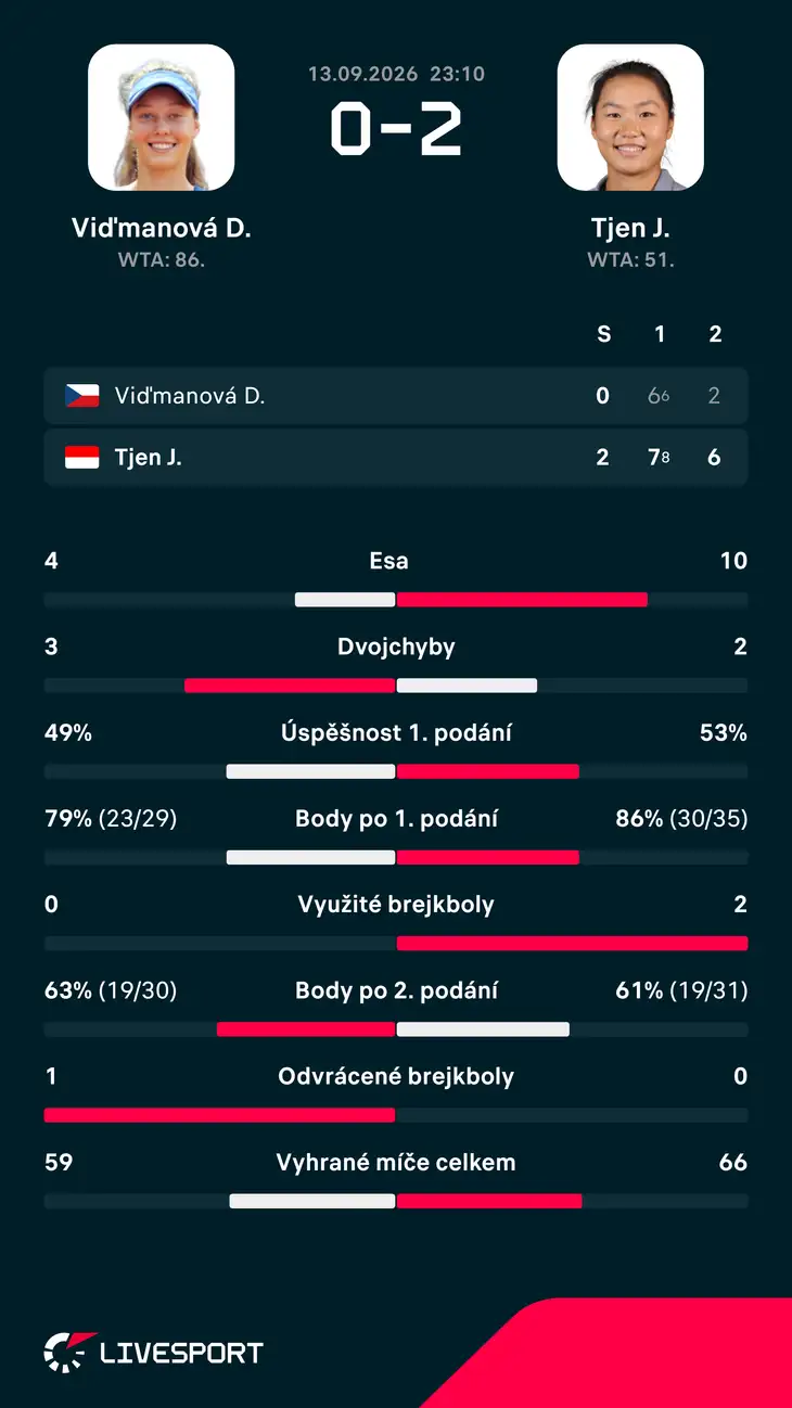 Statistiky zápasu.
