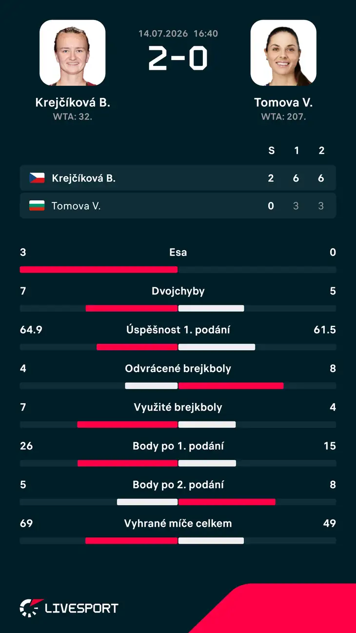 Statistiky zápasu.