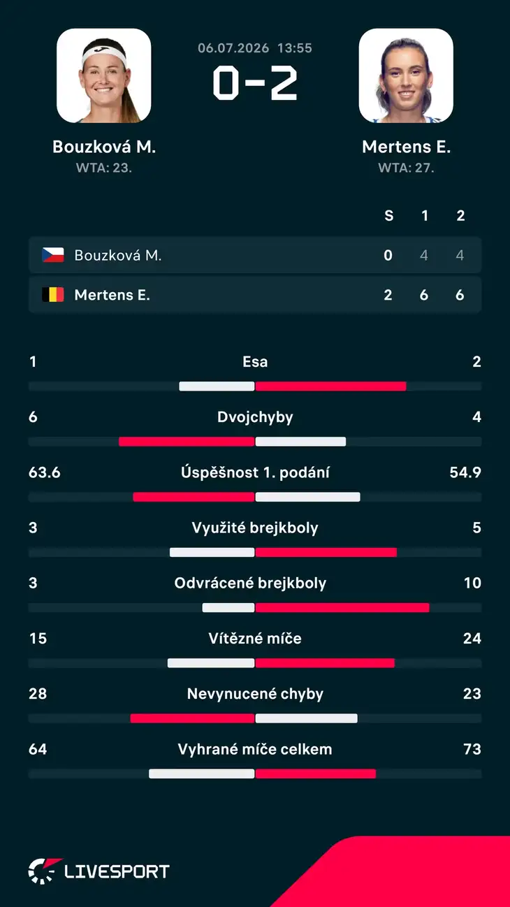 Statistiky zápasu.