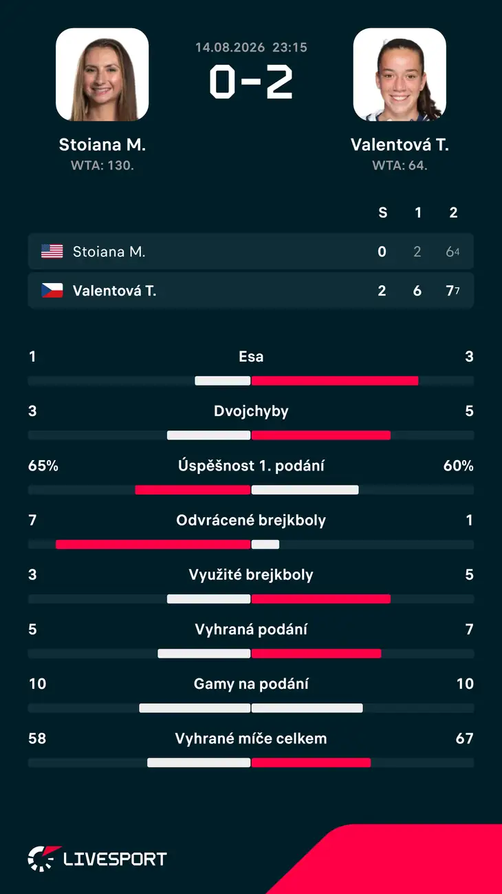 Statistiky zápasu.