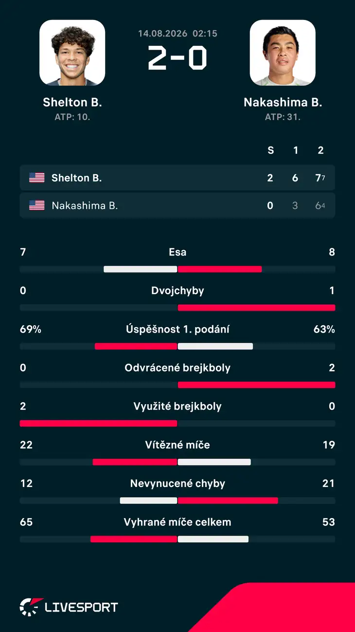 Statistiky zápasu.