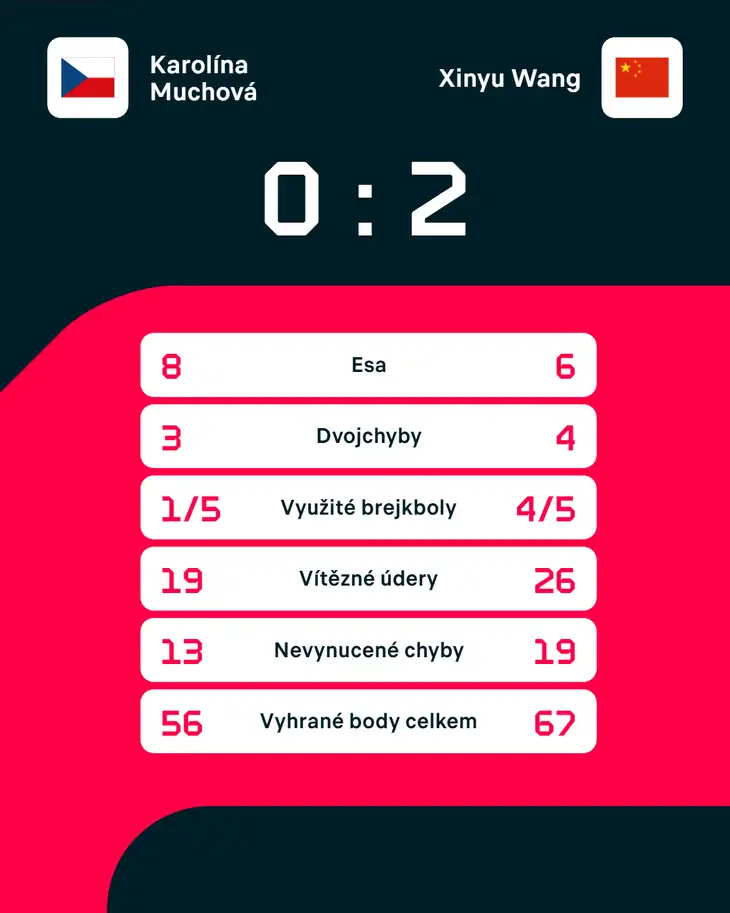 Statistiky zápasu.