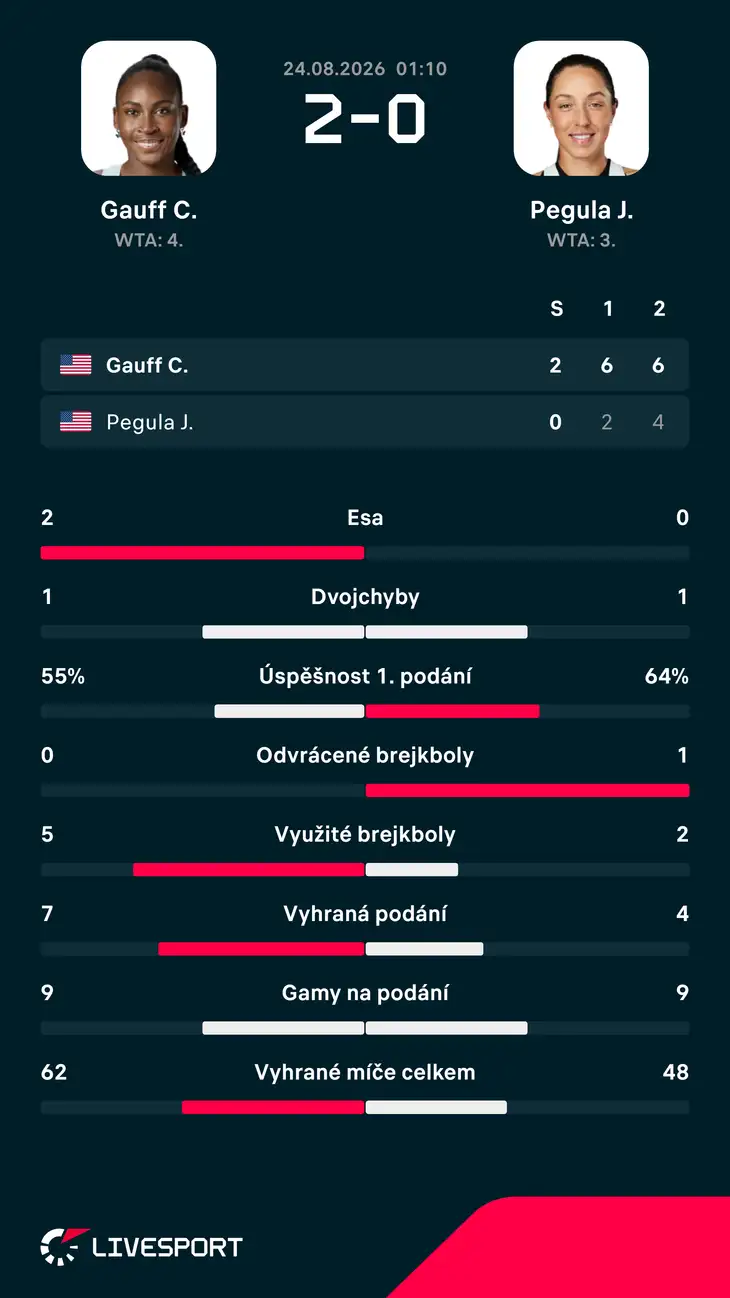 Statistiky zápasu.