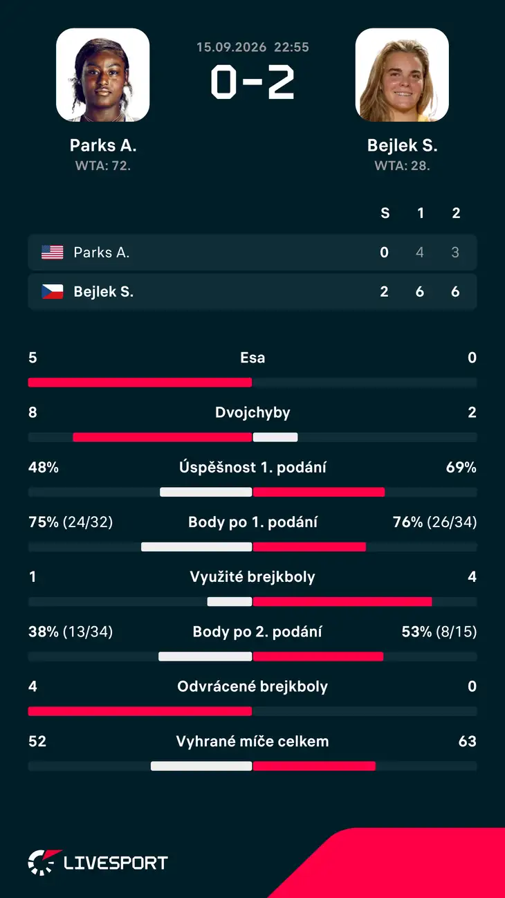 Statistiky zápasu.