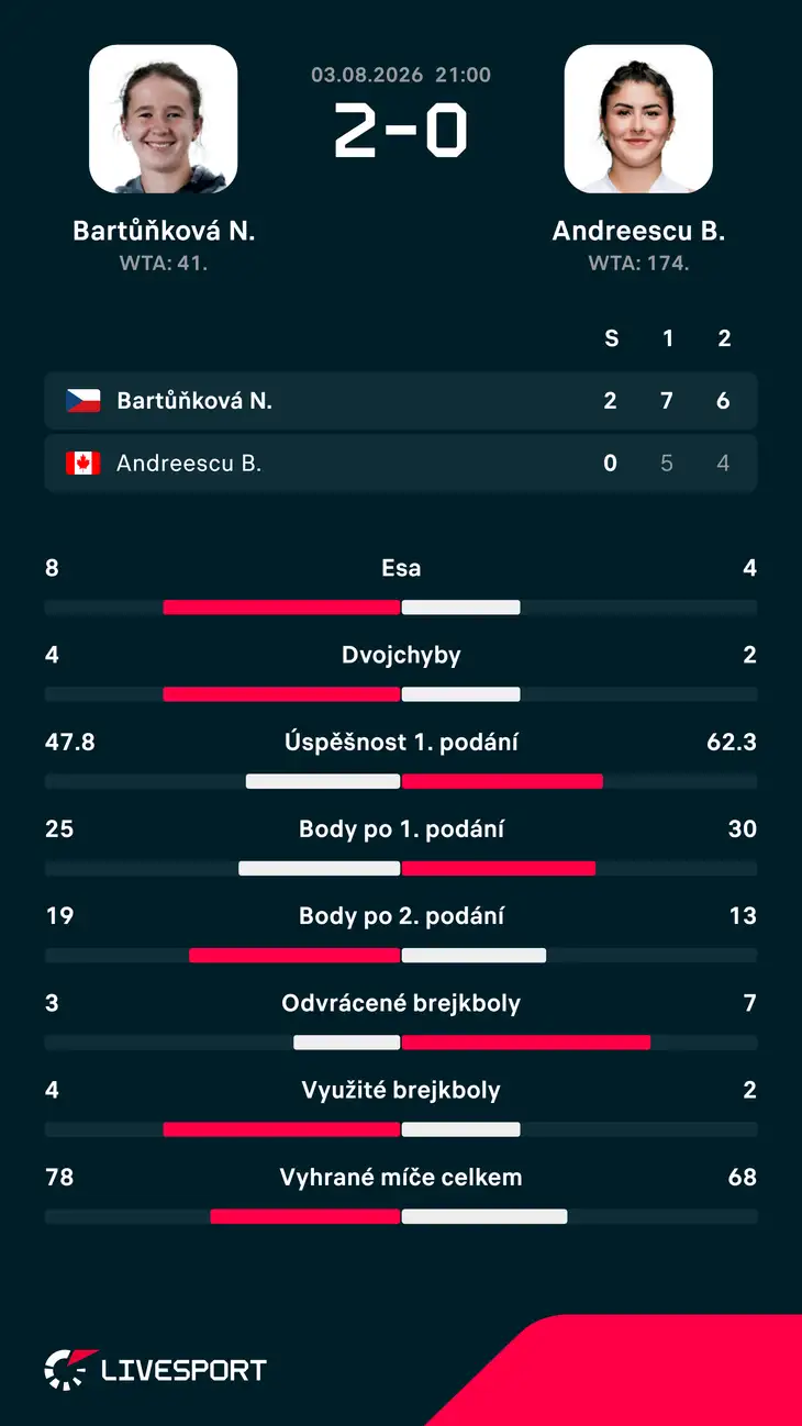 Statistiky zápasu.