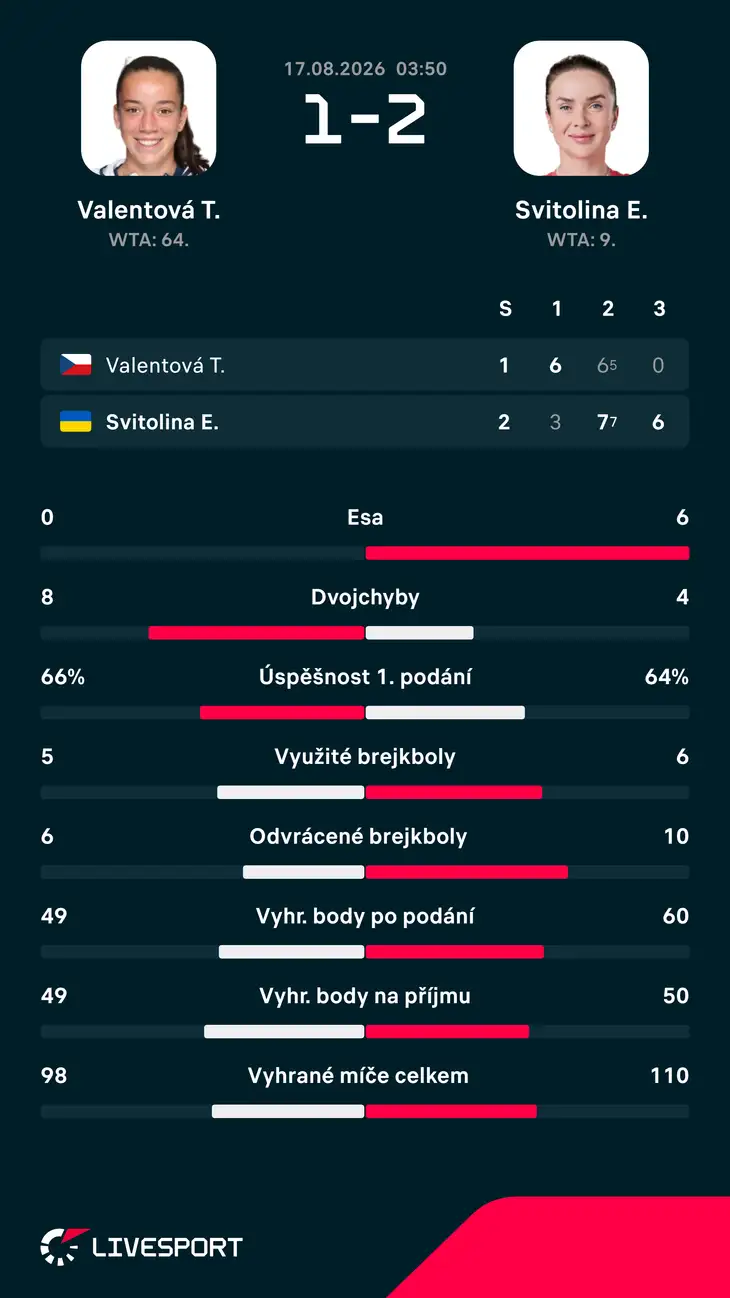 Statistiky zápasu.