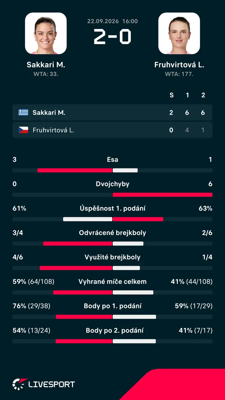 Statistiky zápasu.