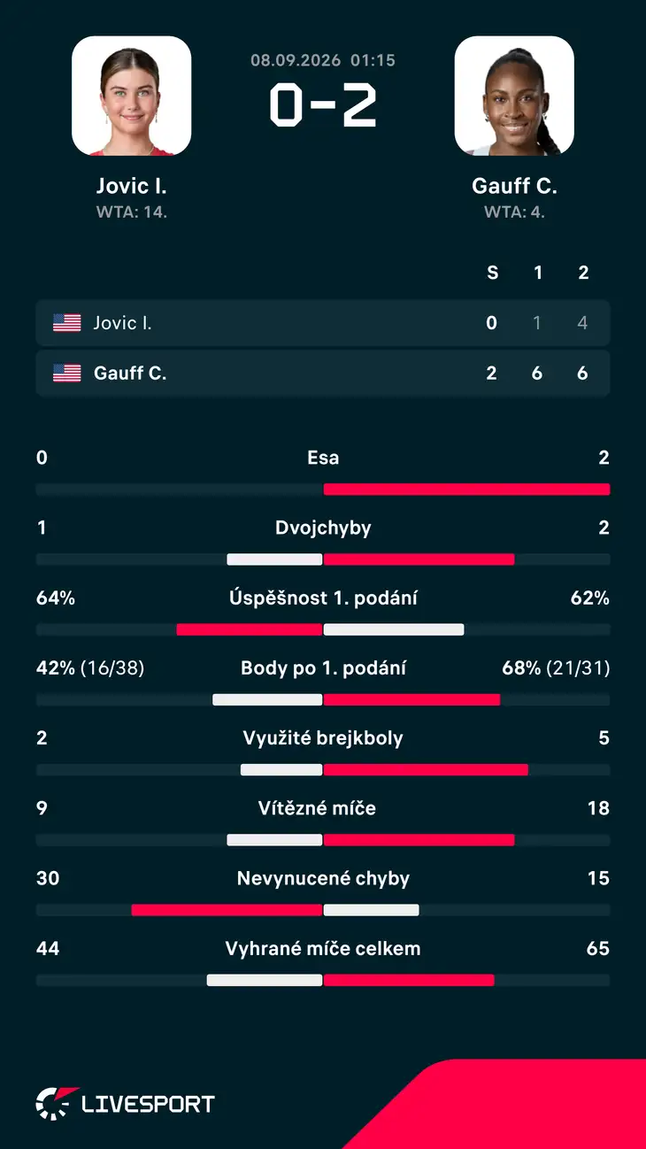 Statistiky zápasu.